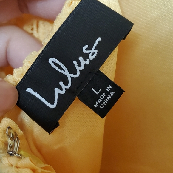 Lulu's Yellow Lace Backless Bodycon Dress - Picture 4 of 7